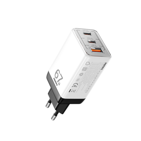 Chargeur de voyage REMAX Figen 67 W GaN Type-C + USB RP-U159PRO - EU - Blanc