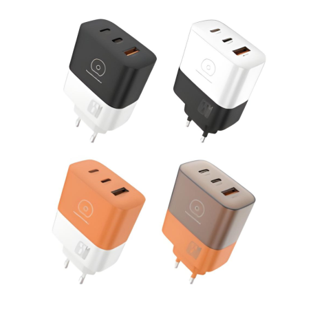 Adaptateur secteur couleur 3 ports USB + Type-C 65 W - C215 (WUW)