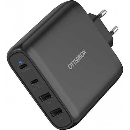 Adaptateur secteur OtterBox standard USB-C PD GaN 4 ports 100 W - Noir