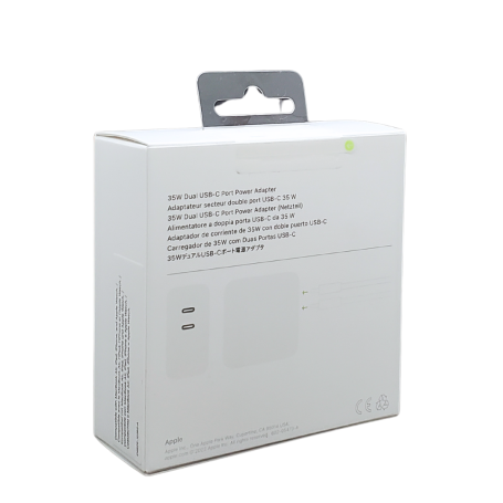 Adaptateur secteur double USB-C 35 W MW2K3ZM/A - Boîte (Apple)