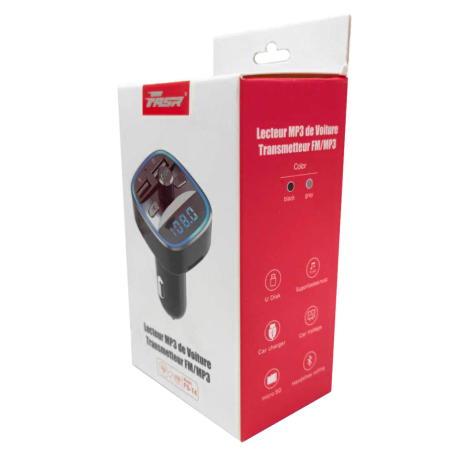 Fasr T4 Bluetooth FM/MP3 Transmitter for Car with 2 USB Ports