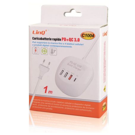 Station de charge rapide PD+QC 3.0 LinQ C1004