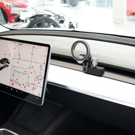Support magnétique pour téléphone Tesla Model 3/Y - Noir 