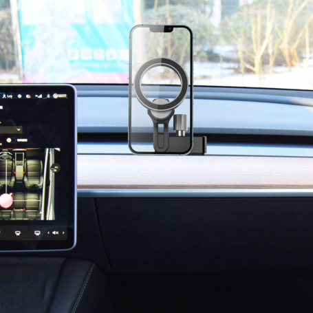 Support magnétique pour téléphone Tesla Model 3/Y - Noir 