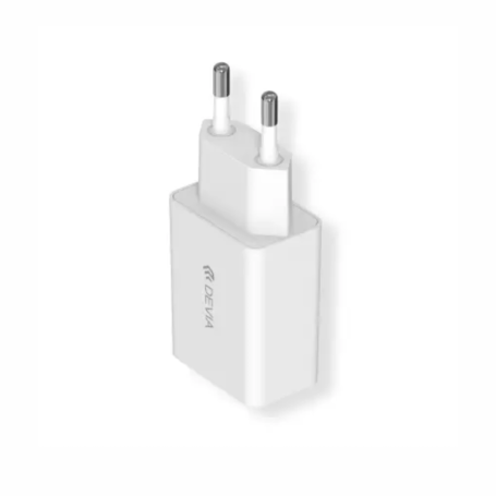 Kit de chargeur Devia Rocket Series 45 W avec câble Type-C vers Type-C - Blanc