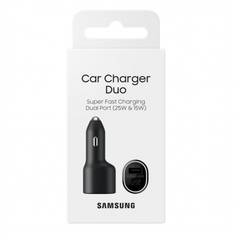 Chargeur allume-cigare Samsung EP-L5300XBEGWW USB-C + USB-A 45 W + 15 W - Noir - Boîte d'origine