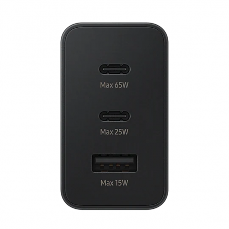Adaptateur secteur Samsung 65 W PD Trio 2 USB-C + USB EP-T6530NBEGEU